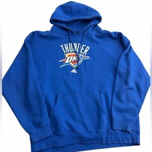 Adidas OKC Thunder Hoodie Blue NBA Pullover Sweatshirt Men’s XL Basketball